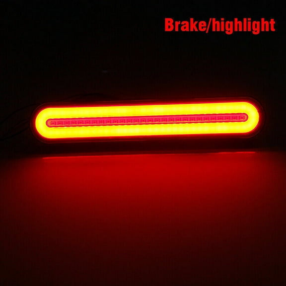 2 Neon LED RV Trailer Trucks Stop Flow Turn Signal Brake Rear Light Strips-
