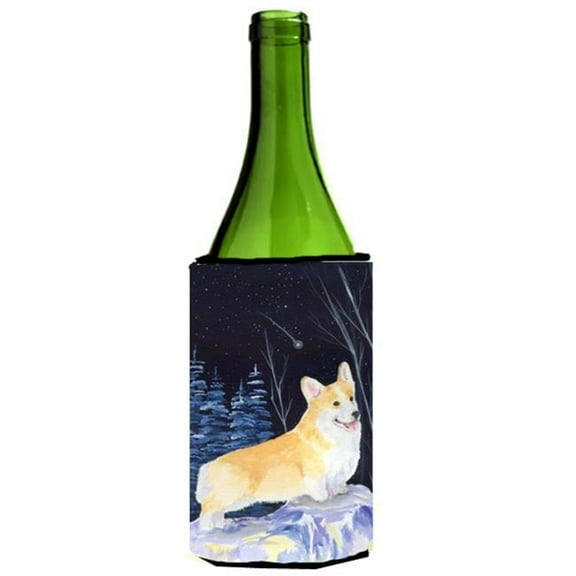 Starry Night Corgi Wine bottle sleeve Hugger - 24 oz.