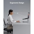 thumbnail image 2 of FrostHike Laptop Stand, Ergonomic Laptop Riser Laptop Mount for Desk, Notebook Computer Stand Holder Compatible with Most 10-15.6” Laptops, Silver, 2 of 5