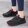 thumbnail image 2 of Espadrilles à Enfiler Femmes Motif Sport Couleur Unie Semelle Épaisse Plate Lacets Antidérapants Chaussures de Course Rouges 41, 2 of 9