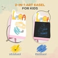 thumbnail image 3 of Qaba Easel for Kids, Double-Sided Kids Easel with Whiteboard, Chalkboard, Storage Boxes, Toddler Easel for 3-8 Years, Pink, 3 of 9