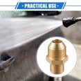 thumbnail image 2 of Unique Bargains Pressure Washer Connector Fitting M14x1.5 to M18x1.5 Male Adapter Brass Hose Connector Brass Copper Tone, 2 of 6