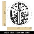 thumbnail image 2 of Magical Sword and Crystals Self-Inking Rubber Stamp Ink Stamper - Black Ink - Mini 1/2 Inch, 2 of 7