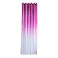 thumbnail image 2 of Bouanq Ombre Sheer Curtains 270cm x 100cm for Living Room Bedroom, Pink and White 2 Tone Reversible Gradient Voile Window Treatments, Faux Linen Rod Pocket Drapes, 2 of 5