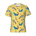 thumbnail image 4 of Vsdgher Party Shark Cute Print Men's Dry Fit Mesh Athletic Shirts Moisture Wicking Tennis T-Shirt Tops, 4 of 9