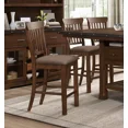 thumbnail image 5 of Dark Brown Finish Counter Height Chairs Set of 6 Fabric Upholstered Transitional Dining Kitchen Furniture, 5 of 7