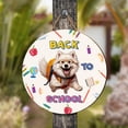 thumbnail image 4 of Back to School Cute Samoyed Round Wood Sign Siberian Sammy Dog Lover Hanging Wall Home Decor - 13010, 4 of 5