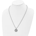 thumbnail image 3 of Chisel Stainless Steel Brushed and Enameled St. Christopher Medal on a Ball Chain Necklace - 22", 3 of 7