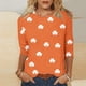 thumbnail image 1 of TaTaai Women's Casual Green Print Blouse Round Neck 3/4 Sleeve St. Patrick's Day T-Shirt Loose Fit Irish Holiday Spring Wear Gift, 1 of 5