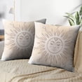 thumbnail image 3 of LALILO Throw Pillow Covers Sun Retro Vintage Decorative Art Retro Cushion Cover 18" x 18", 2 Pack, 3 of 6