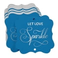 thumbnail image 3 of Inkdotpot Real Silver Foil Let Love Sparkle Wedding Tags Favor Bracket Shape Hang Pack Of 100 Paper Tags, 3 of 7