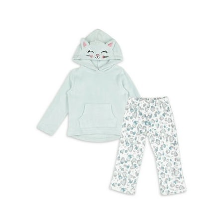 

Petit Lem Toddler Girl 2 Pc Hooded Top & Pant Pajama Set Sizes 2T-4T