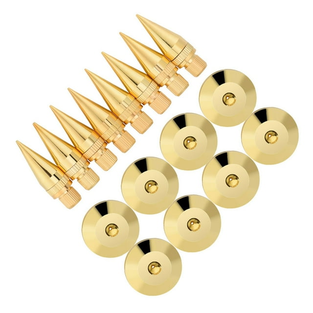 Speaker Feet, Copper 8 Pairs Speaker Base, CD Dvd Player For Speaker Turntable Recorder