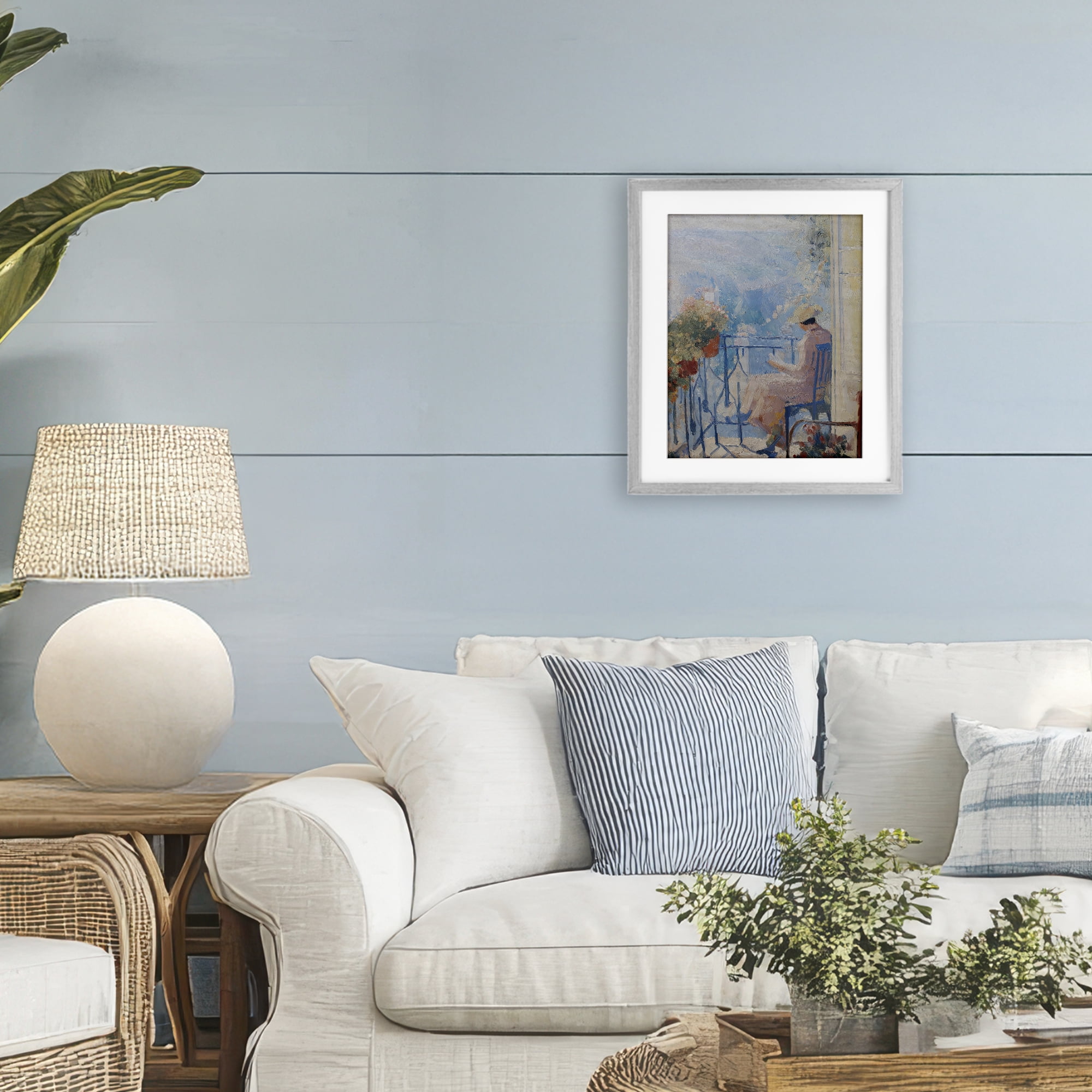 Stupell Industries Reading In The Sun Gray Framed Print Under Glass, design by Svetlana Aleynikova