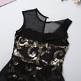 thumbnail image 5 of TiaoBug Kids Girls Lyrical Dance Dress Sleeveless Floral Sequins Maxi Skirt Spirit Praise Tank Leotard Black 12, 5 of 7