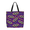 thumbnail image 1 of Easygdp Carnival Masks and Beads Bolsa Tote para Mujer, Bolso de Hombro para Trabajo, Playa, Viajes, Compras y Supermercado, 1 of 7