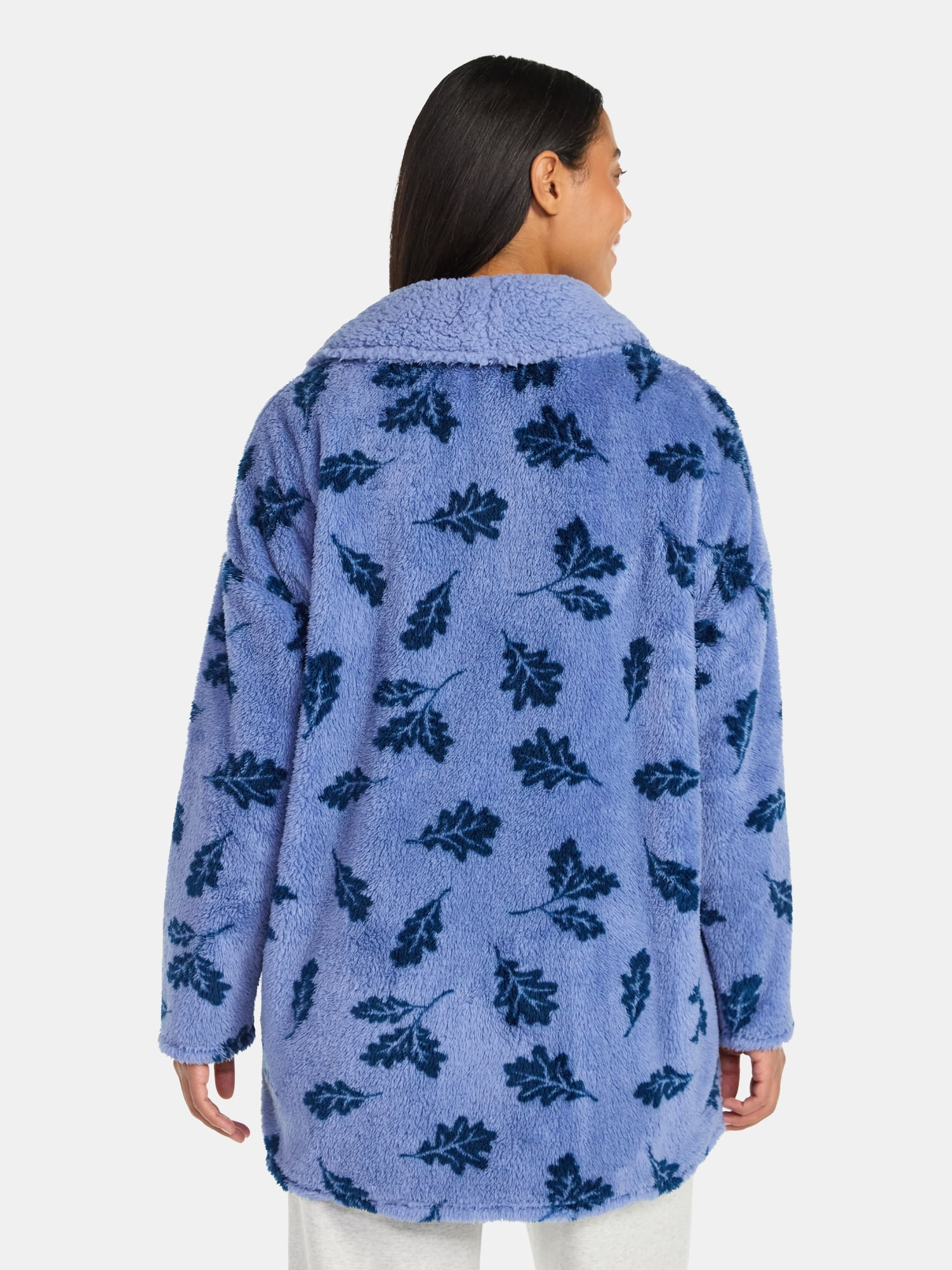 Martha Stewart Everyday Women's Plush Fleece Sleep Cardigan, Sizes S-XXL