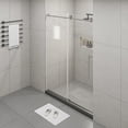 thumbnail image 3 of Frameless Shower Doors 60" Width X 76"Height with 3/8"(10mm) Clear Tempered Glass, Brushed Nicel Finish, 3 of 10