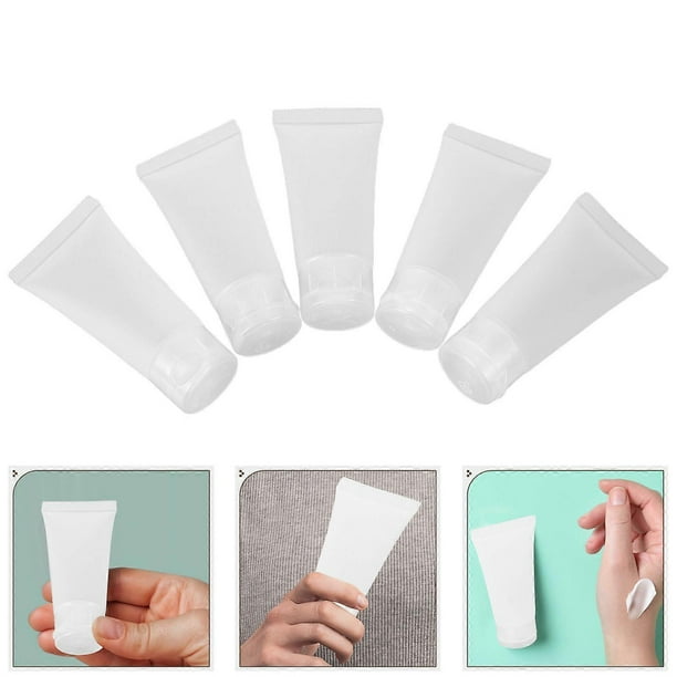 8Pcs Refillable Squeeze Tubes for Travel Toiletry Containers for Shampoo Lotion and Cream Leak Proof and Portable Lotion Plastic Cosmetic Bottles 20ML
