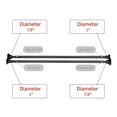 thumbnail image 6 of Utopia Alley Adjustable 72-In Double Shower Curtain Tension Rods - Rust-Proof Aluminum with Rubber End Cap, Easy Installation - Extendable, Ideal for Bathroom, Retractable, Wall-to-Wall - No Drilling, 6 of 9