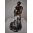 thumbnail image 3 of Nifao The Kiss Bronze Statue With amethyst stones - Vidal Collection – Home Decor Sculpture, 12"L x 9"W x 17"H, 3 of 11