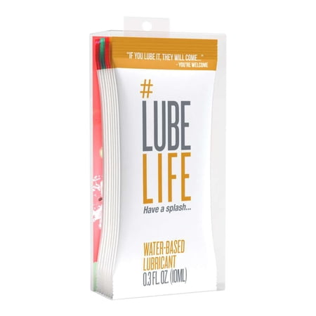 #Lubelife Variety Sample Pack,Water-Based Personal Lubricants8x0.3Oz-Flavors Include Original Water-Based,Watermelon,Strawberry,Mint Chocolate Chip Made Without Added Sugar for Oral Fun