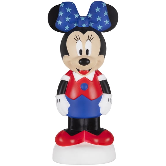 Disney Patriotic Minnie Mouse Lighted Blow Mold Décor, 14", Battery Operated