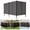 Black, variant on TopComfy 38" W x 39" Air Conditioner Fence Panels, Outdoor Privacy Screens, Pool Equipment Enclosure, Trash Can Screens Fence Kit for Outside Backyard Patio, Black