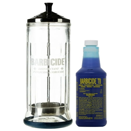 Barbicide Disinfecting Jar Large 37oz + Disinfectant Plus 16oz