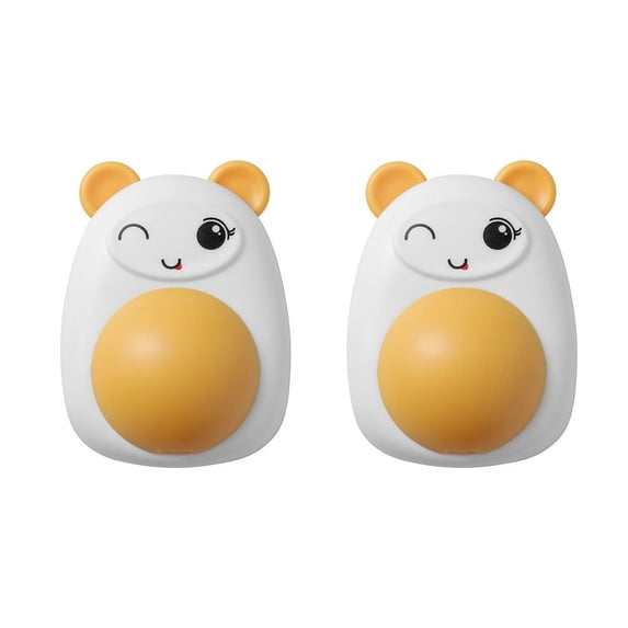 2Pcs Cat Supplies Pet Stuff Healthy Teeth Cleaning Cat Mint Rotatable Catnip Balls Interactive YELLOW 2PCS