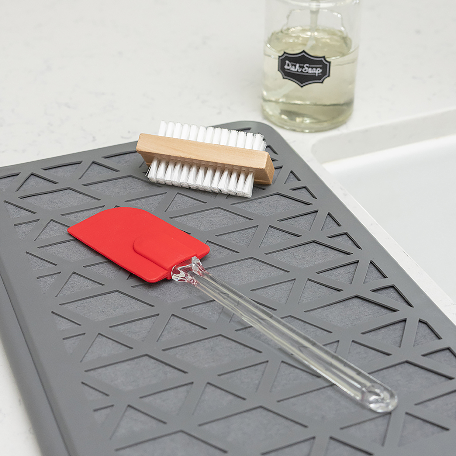 Better Houseware The Magic Dishmat II Stone and Silicone Quick-Dry Mat, 3417