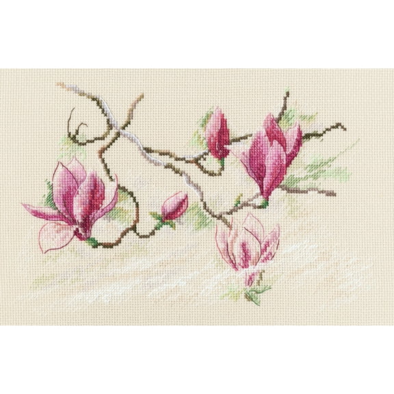 Magnolia flowers M732 Counted Cross Stitch Kit