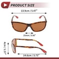 thumbnail image 4 of Gafas de montar para motocicleta Unique Bargains 1 Pc Anti-reflejo Tri-acetel Celulosa PC UV400 Gafas de sol para ciclismo Lente Marrón Marco Estampado de Leopardo, 4 of 6