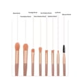 thumbnail image 1 of Set de brochas de maquillaje portátil HUOGUO con 8 brochas para rostro y ojos, 1 of 5