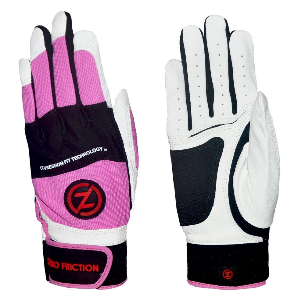 Zero Friction Youth Cabretta Batting Gloves, Pink