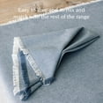 thumbnail image 3 of over&back Woven Frayed Chambray Cotton Cloth Napkins - Washable Napkins Set for Mixing, Matching, and Creating a Custom Home Decor Tablescape - Hand-Finished Frayed Edges - Blue, 3 of 12
