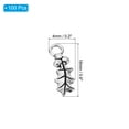 thumbnail image 2 of Uxcell Leaf Pendants, 100 Pack Metal Tree Leaf Beads Bulk Leaves Charm for Jewelry Making Style 16, Silver, 2 of 5