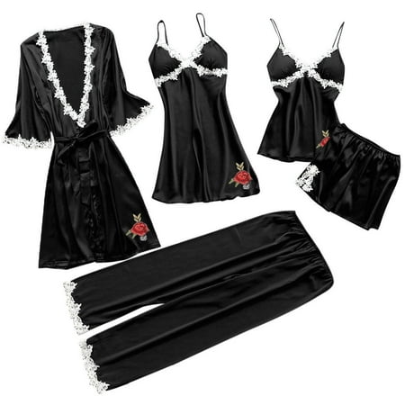 

Women S Lingerie Lace Underwear Dress 5Pc Suit Nightwear