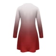 thumbnail image 4 of gakvbuo Fall Dresses For Women 2023 Long Sleeve Plus Size Dress Boho Dress Floral Printed Slim-Fit Corset Dress Round Neck Hollow Out Loose Beach Short Mini Sundress, 4 of 4