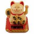 thumbnail image 1 of 2.5 Japanese Solar Wave Hand Lucky Cat, Car Decorations, New Year Decorations, 1 of 9