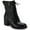 Black, variant on Womens Sloanie Faux Leather Double Zipper Ankle Boots
