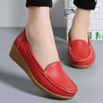 thumbnail image 2 of SuTry Women's Moccasin Loafers Slip On Wedge Heel Lightweight Comfortable PU Leather Casual Walking Shoes(38), 2 of 9