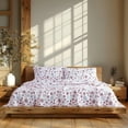 thumbnail image 3 of Color Sense 100% Cotton King  Snowflake Flannel Sheet Set, Double Brushed and Extra Warm 4-Piece Set, 3 of 9