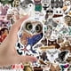 thumbnail image 2 of 50 pcs owl stickers for water bottle laptop skateboard luggage guitar car motorcycle bicycle vinyl waterproof owl sticker pack, 2 of 5