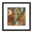 thumbnail image 1 of Edgar Degas The Millinery Shop 8X8 Inch Square Wooden Framed Wall Art Print Picture with Mount, 1 of 4