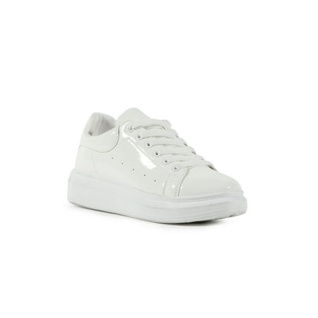 Casual Lace Up Women's Fashion Sneakers in White