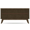 thumbnail image 4 of Simpli Home Clarkson 60 inch Wide Solid Acacia Wood Mid Century Sideboard with Wine Storage in Rustic Natural Aged Brown, 4 of 13