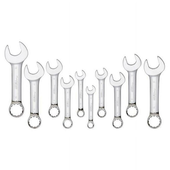 10 Pc. Metric Stubby Full Polished Combination Wrench Set 99525
