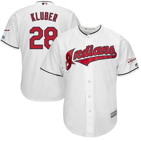 Corey Kluber Cleveland Indians Majestic Home 2019 All-Star Game Patch Cool Base Player Jersey -