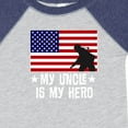 thumbnail image 4 of Inktastic Military Uncle is My Hero Us Flag Boys or Girls Baby Bodysuit, 4 of 5